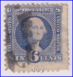US Scott #115 George Washington 6c Pictorial Stamp. Used. CV $225