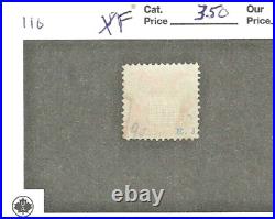 US Scott # 116, 10 cent orange yellow, fancy & red cancel, XF, cv $350