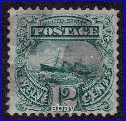 US Scott 117, 1869 S. S. Adriatic, 12c green, VERY FINE USED