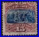 US Scott 118, 1869 Landing of Columbus (Type I), 15c brown & blue, FINE USED