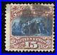 US Scott 118 G Grill Used 15 cents brown and blue 1869 Lot T823 bhmstamps