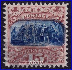 US Scott 119, 1869 Landing of Columbus (Type II), 15c brown & blue, VF USED US Scott 119, 1869 Landing of Columbus (Type II), 15c brown & blue, VF USED