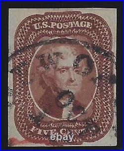 US Scott # 12 Crowe Graded VF 80 New Orleans & Red Exchange Cancels (P7)