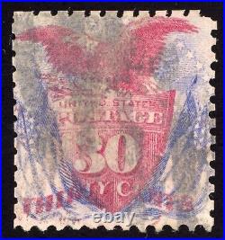 US Scott 121 Used 30c Shield, Eagle and Flags 1869 Lot T807 bhmstamps
