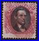US Scott 122, 1869 Lincoln, 90c carmine & black, VERY FINE USED Red Cancel