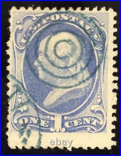 US Scott 134A Used 1c ultramarine Benjamin Franklin Lot AM2102 bhmstamps