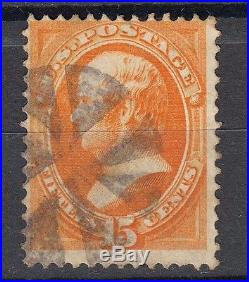 US Scott # 141 VF used from the 1870 series with grill, rare