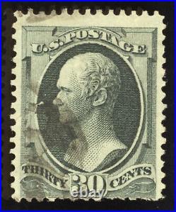 US Scott 154 Used 30c black Alexander Hamilton, witho Grill Lot MS063 bhmstamps