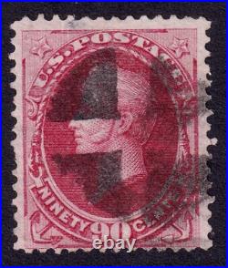 US Scott 155, 1872 Perry, 90c carmine, USED US Scott 155, 1872 Perry, 90c carmine, USED