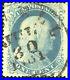 US Scott 20 Used 1c Blue Type II, Plate 12, Cert cancel 7/30/1861 AA010 bhmstamp