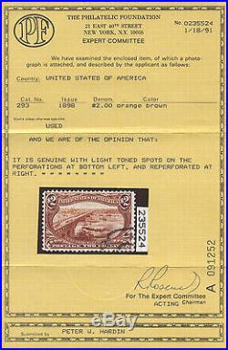 US Scott #293 Used Trans-Mississippi River Stamp Real Nice