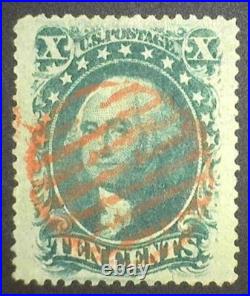 US Scott #35 10c Washington, Used XF Great Stamp