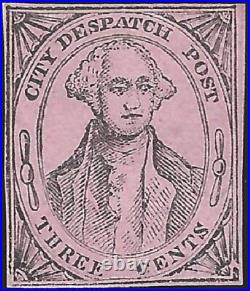 US Scott #40L3 Used VF 2 Cent 1847 Local Stamp