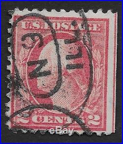 US Scott # 499 Rare RED LINE, 2c. Washington / used