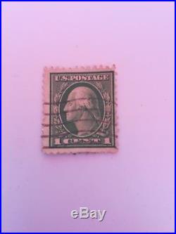 US Scott #544 Rare Used Lightly Cancelled Stamp 1 cent green off center
