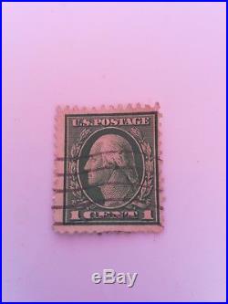 US Scott #544 Rare Used Lightly Cancelled Stamp 1 cent green off center