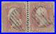 US Scott #64 Pair Used VF Pink 1871 3 Cent George Washington Stamp