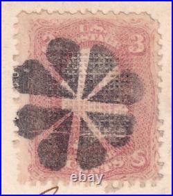 US Scott 83 (on cover) 20th Nov 1867, FINE USED