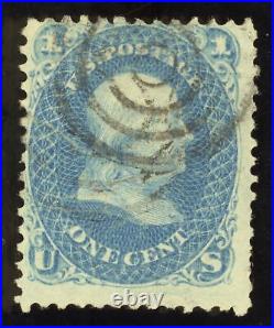 US Scott 86 Used 1c blue Benjamin Franklin Lot MS014 bhmstamps