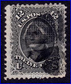 US Scott 90, 1868 Washington, 12c black, FINE USED US Scott 90, 1868 Washington, 12c black, FINE USED