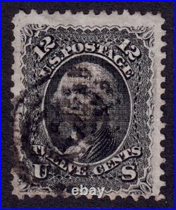 US Scott 90, 1868 Washington, 12c black, USED US Scott 90, 1868 Washington, 12c black, USED