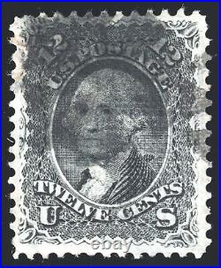 US Scott 90 Used E 11x13 Grill 12 cents Washington 1867-68 Lot T183 bhmstamps