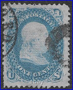 US Scott #92 Used VF F-Grill Benjamin Franklin 1c Blue SCV $425 US Scott #92 Used VF F-Grill Benjamin Franklin 1c Blue SCV $425