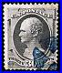 US Stamp 1870-71 30c Hamilton with Grill Scott # 143 Used Blue Cancel