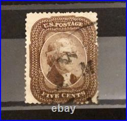 US Stamp #29 Brown 5 Cent Used