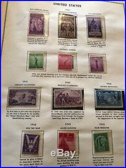 US Stamp Collection Mounted In H. E. Harris Liberty Stamp Album Tons Of Stamps