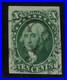 US Stamp Scott # 15 Green 10cent Washington Type III Used Certificate