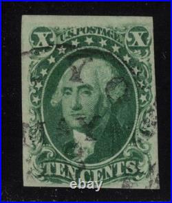 US Stamp Scott # 15 Green 10cent Washington Type III Used Certificate