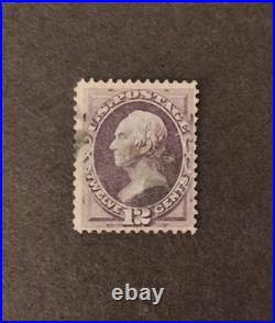 US Stamp Scott #151 12c Clay, Dull Violet, No Grill, Used, Sound Piece