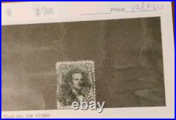 US Stamp Scott # 91 Black 15cent Lincoln with E Grill Used