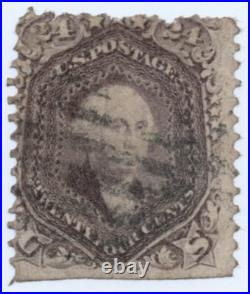 US Stamps 1861 SC70 Violet 24c Used