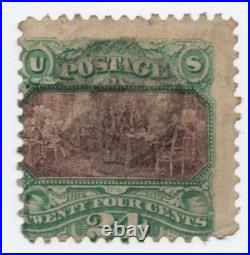 US Stamps 1869 24c SG 122. Scott 120. With Grill Used
