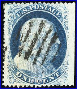 US Stamps # 24 Used XF Straddle Margin At Right Jumbo