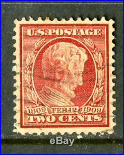US Stamps # 369 2c Lincoln SUPERB USED Scott Value $250.00