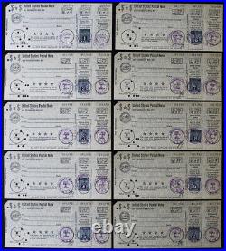 US Stamps # PN1-10 XF Lot Of 10 Cards Intact With Stamp And First Day Cancel