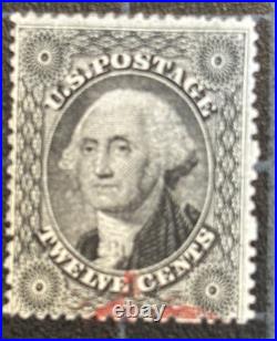 US Stamps-SC# 36 Used 3+ Margins Face Free Red Cancel SCV $325.00