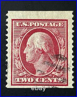 US Stamps Scott #353 Genuine Coil 2c Washington NG Cancel (24.5mm) $220