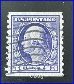 US Stamps Scott #445 Genuine COIL SINGLE USED With PF CERT $250 VF (SEE CERT)