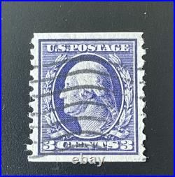 US Stamps Scott #445 Genuine COIL SINGLE USED With PF CERT $250 VF (SEE CERT)