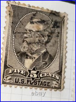 US postage stamp 1882, Sc 205c, A56 gray brown US postage stamp 1882, Sc 205c, A56 gray brown