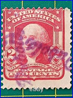 US stamp 1903, Sc A129 #319, 2c carmine used, Fancy cancel