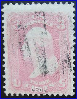 USA 1861-62 3c #64 Pink F-VF light Cancel with Weiss Certify