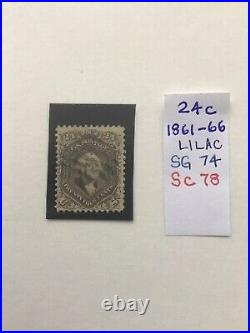 USA 1861-66 Fine Used 24c Washington (Lilac)