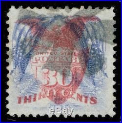 USA 1869 Sc #121b used Flags Inverted cv$110,000 withcertificate Phil. Foundation