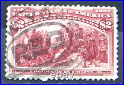 USA 1893 Columbian Exposition $2 Brown Red Used Stamp