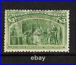 USA #243 Very Fine Used Artfully Reperforated Top & Left With Ideal Light Cancel